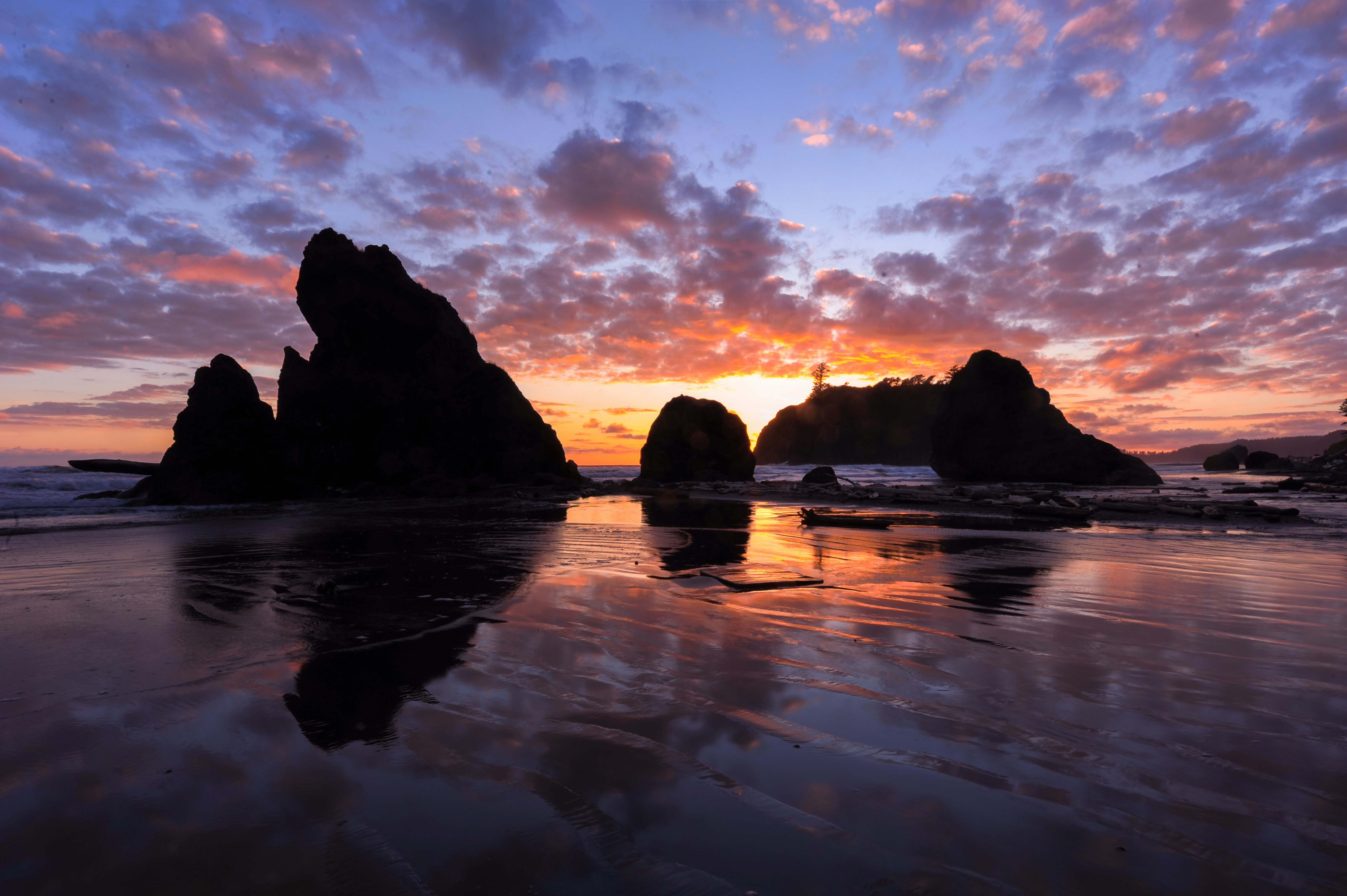 rock formation on body of water